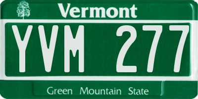 VT license plate YVM277