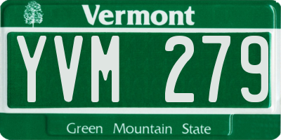 VT license plate YVM279