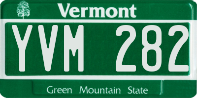 VT license plate YVM282