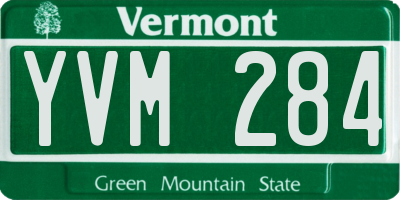 VT license plate YVM284