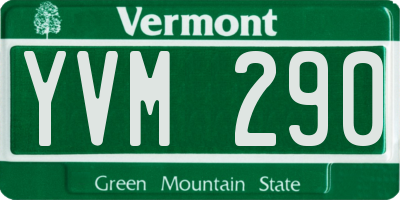 VT license plate YVM290