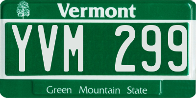 VT license plate YVM299