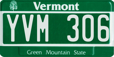VT license plate YVM306