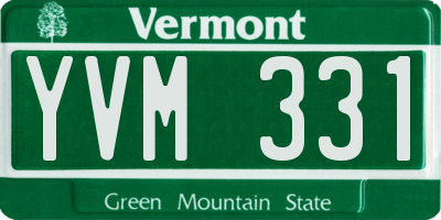 VT license plate YVM331