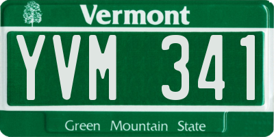 VT license plate YVM341