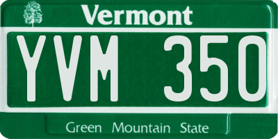 VT license plate YVM350
