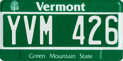 VT license plate YVM426