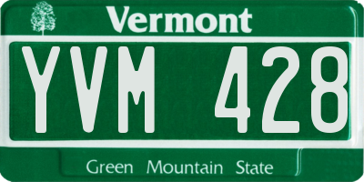 VT license plate YVM428