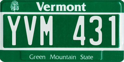 VT license plate YVM431