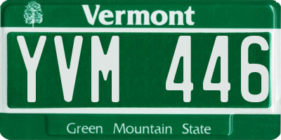 VT license plate YVM446