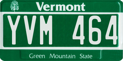 VT license plate YVM464