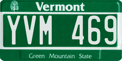 VT license plate YVM469