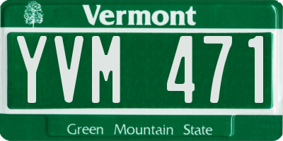 VT license plate YVM471