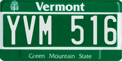 VT license plate YVM516