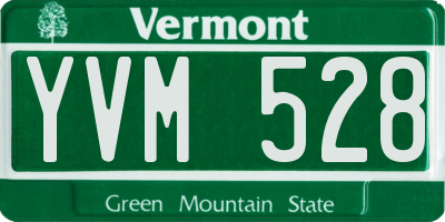 VT license plate YVM528
