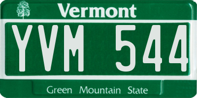VT license plate YVM544