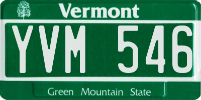 VT license plate YVM546