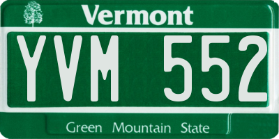 VT license plate YVM552