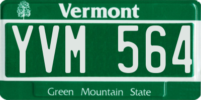 VT license plate YVM564