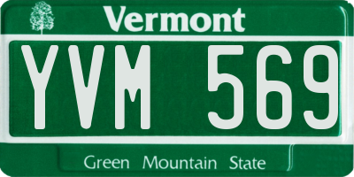 VT license plate YVM569