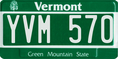 VT license plate YVM570