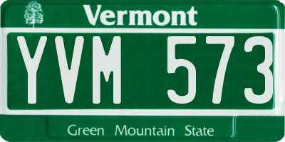 VT license plate YVM573