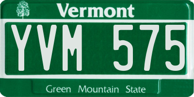 VT license plate YVM575