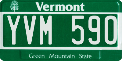 VT license plate YVM590