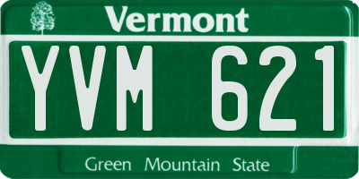 VT license plate YVM621