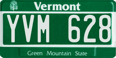 VT license plate YVM628