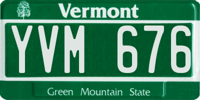 VT license plate YVM676