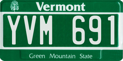 VT license plate YVM691
