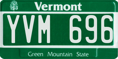 VT license plate YVM696