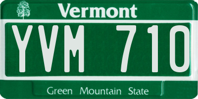 VT license plate YVM710