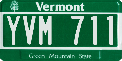 VT license plate YVM711