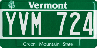 VT license plate YVM724
