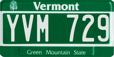 VT license plate YVM729