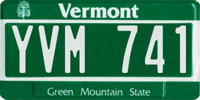 VT license plate YVM741