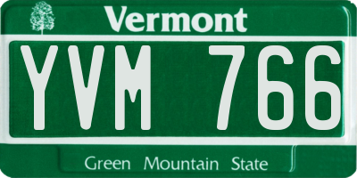 VT license plate YVM766
