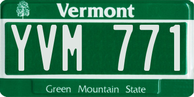 VT license plate YVM771