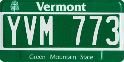 VT license plate YVM773
