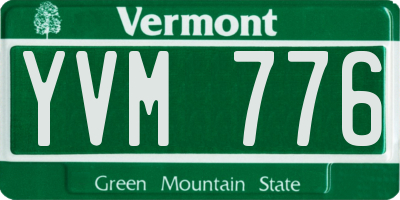 VT license plate YVM776