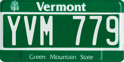 VT license plate YVM779