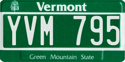 VT license plate YVM795