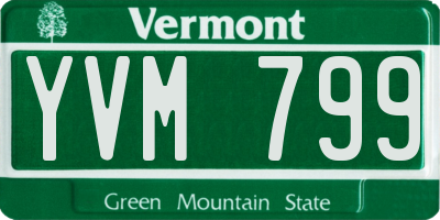 VT license plate YVM799