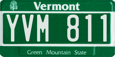 VT license plate YVM811