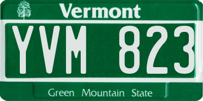 VT license plate YVM823