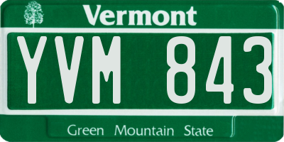 VT license plate YVM843