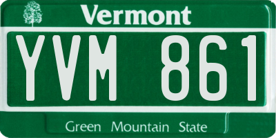 VT license plate YVM861