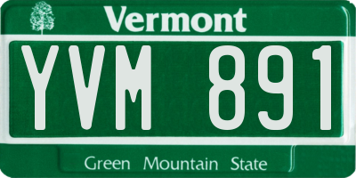VT license plate YVM891